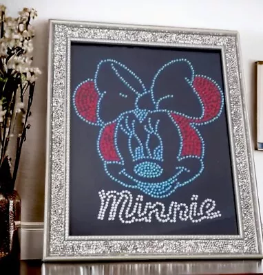 Minnie Mouse Bling Design Framed Picture Handmade • £14.99