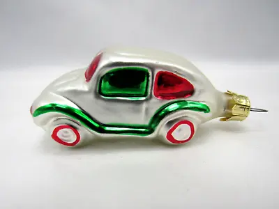 VW Bug Volkswagen Beetle Blown Glass Ornament Pier 1 Christmas 3  • $15.99