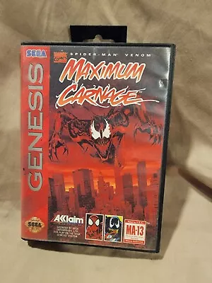 Spider-Man And Venom: Maximum Carnage (Sega Genesis 1994) CASE ONLY • $4