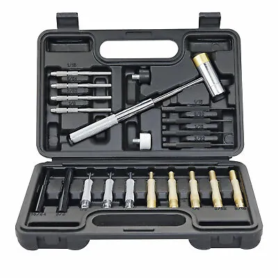 $22.99 • Buy 21Pcs Pin Punch Set Brass Steel Nylon Hammer Gunsmith Tool W/ Cleaning Mat