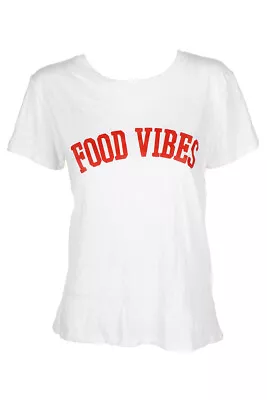 Sub_Urban Riot White Short-Sleeve Food Vibes Graphic-Print T-Shirt L • $8.99