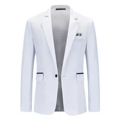 Men Formal Suit Blazer Jacket Coat Dress Business Work One Button Fashion Party • $33.72