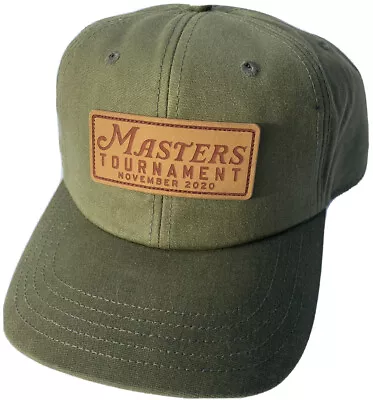 2022 Masters Olive Leather Wax Patch Men’s Hat Augusta National New • $44.96