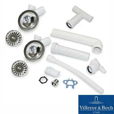 Villeroy & Boch Chrome Kitchen Sink Basket Strainer Waste Kit 8K22 00 61 • £54.99