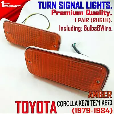 79-84 FOR Toyota Corolla KE70 TE71 KE73 Front Bumper Parking Lights Turn Signal • $65