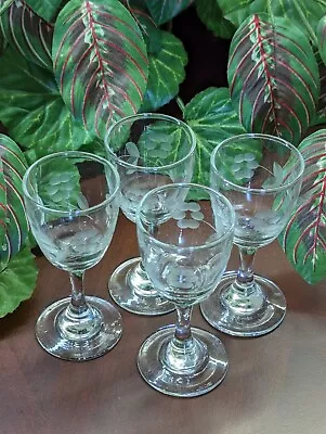 Vintage 1 Oz. Cordial Liquor Stemware Liquor Glasses. • $19.99