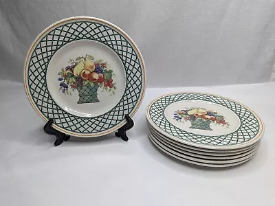 7x Villeroy & Boch BASKET Pattern Salad Plates 8.5” Luxembourg Very Good Cond. • $75