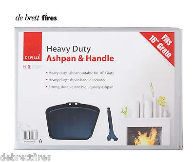16  Ashpan & Handle Deville - To Fit 16  Grate Heavy Duty Coal Fire - AS62 • £15.95