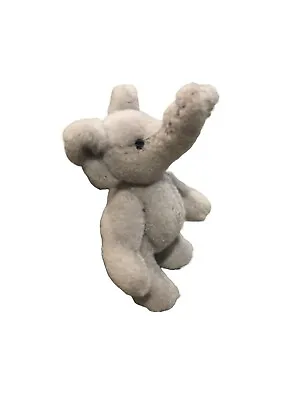 Miniature Jointed Plush Elephant Small Spot Of Damage To Foot Pad Pictured • $3.30