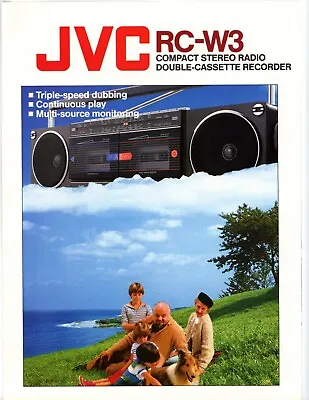 Vintage JVC RC-W3W Boombox Ghettoblaster Hifi Brochure Booklet Catalog 1980s • $19.99