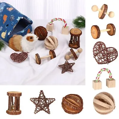 Rat Toys Hamster Cage Natural Wooden Hamster Toys Hamster Accessories Wooden • $11.47