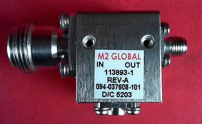 M2 GLOBAL 113893-1 5.9-8.6GHz 18dB SMA RF Microwave Coaxial Isolator • $31