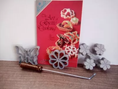 Swedish Rosette Iron Cookie Batter Mold Flower Butterfly & Ursula Kaiser Book • $9.99