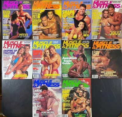 MUSCLE And FITNESS Body Building Magazines 10 Issue LOT All From 1992 • $49.95