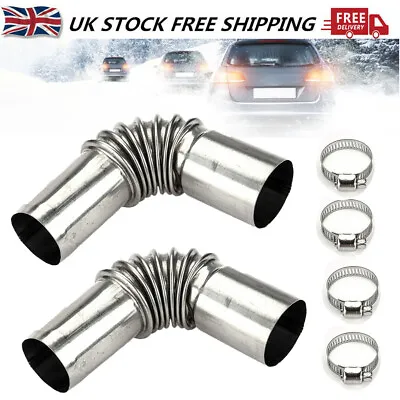 2x 25mm Exhaust Pipe Tube Elbow Connector For Webasto Eberspacher Diesel Heater • £7.75