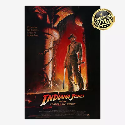 Indiana Jones The Temple Of Doom 1984 Official Movie Original Art Print Poster • $7.91