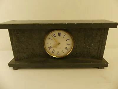 (RefJOH10) Mantelpiece Clock Hand Made Slate Mercedes Clock Made In W Germany • $9.95