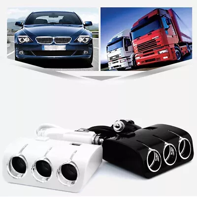 3 Way Car Cigarette Lighter Socket USB Plug Ports Power Charger Adapter Splitter • $15.99