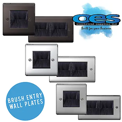 Bg Nexus Brush Outlet Cable Entry Wall Plates Single & Double Gang  • £4.25