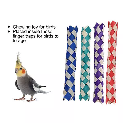 £5.93 • Buy 24pcs Finger Traps Birds Parrots Chew Toy Chinese Bamboo Traps DIY Toy Set