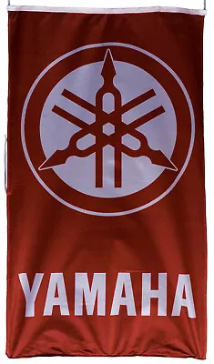 Yamaha-flag Red & White Vertical Banner 5 X 3 Ft 150 X 90 Cm • $27.99