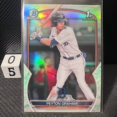 Peyton Graham LUNAR GLOW REFRACTOR 2023 1st Bowman Chrome Prospect #BCP-57 Green • $1.99