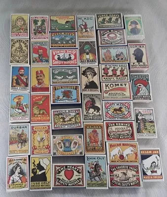 40 Vintage Collectors Safety Match Boxes Various Themes • £25