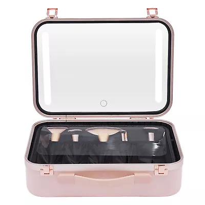 Large Makeup Artist Organizer Kit Makeup Case With Customized Dividers LED Light • $65.55