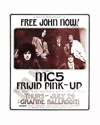 July 29 1971 MC5 At Grande Ballroom Grande Ballroom Detroit MI 8x10 Photo • $11.99