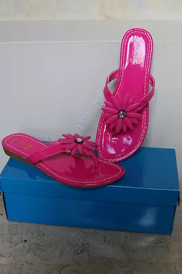 ~ New ~ Nib * Miss Trish * Girls Pink Jeweled Sandals / Flip Flops ~ 3 • $14.95