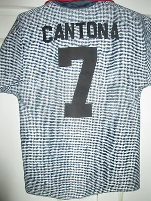 Manchester United 1995-1996 Cantona 7 Away Football Shirt Boys /29797 • £29.99