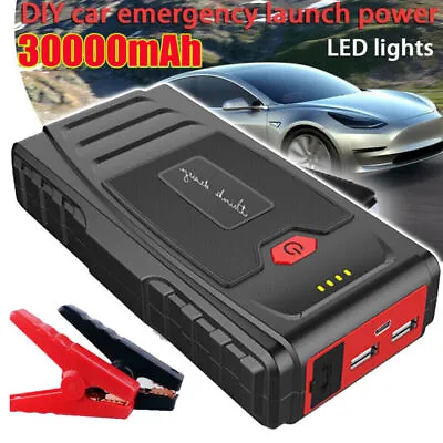 30000mAh USB Car Jump Starter Pack Booster Battery Charger Power Bank UK • £22.88