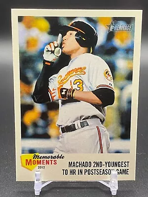 Manny Machado 2013 Topps Memorable Moments Insert Rookie Card #MM Orioles • $1.75