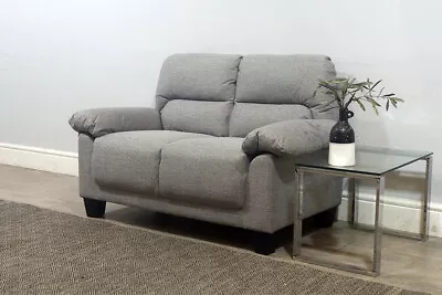 CLEARANCE - Kenton 2 Seater Sofa Light Grey Classic Linen-Weave Fabric - T12990 • £0.99