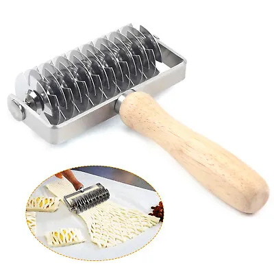 Dough Lattice Roller Cutter Stainless Cookie Pastry Roller Cutter Baking Tool • $8.01