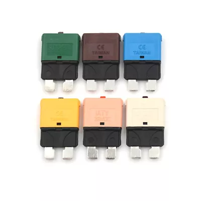 $13 • Buy Circuit Breaker Blade Fuse 12V 24V Resettable 5-30A Marine Rally Automotive Y~qk