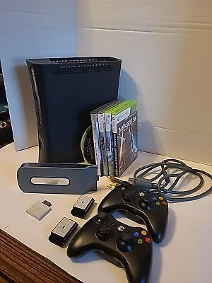 Xbox 360 Console DISC TRAY DOESNT SLIDE OUT Gaming System Black With Accessories • $10