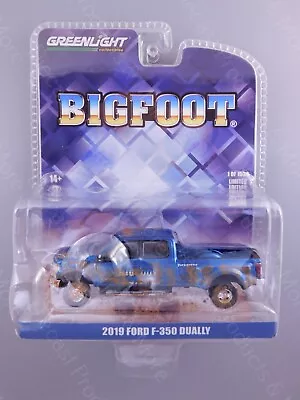 2022 Greenlight Muddy BIGFOOT 2019 FORD F350 LARIAT Dually Truck GL51457-B 1:64 • $12.95