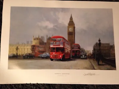 Signed David Shepherd Print Routemaster London Buses • £30