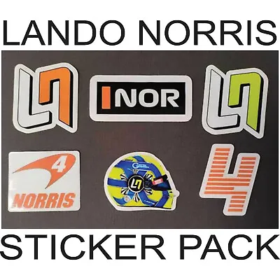 Lando Norris F1 Sticker SET Premium Laminated Stickers X 7 With FREE P&P  • £5.95