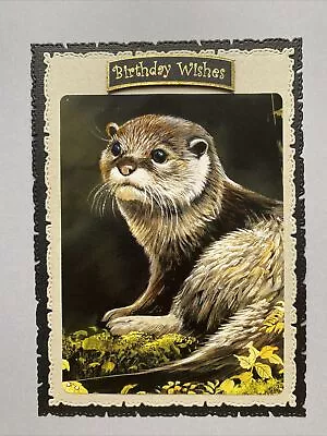 £2.50 • Buy Handcrafted Otter  Beaver Pollyanna Pickering Birthday Card Topper Card Making