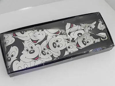 Disney Mickey Mouse Faces Bow Tie Cummerbund Set 100% SILK USA Balancine • $89