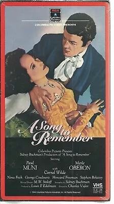 A Song To Remember VHS 1999 NEW FACTORY SEALED CORNEL WILDE MERLE OBERON CHOPIN • $5.95