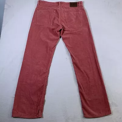 Polo Ralph Lauren Corduroy Jeans Mens Size 32x30 Salmon Pink Straight Fit U58 • $29.95