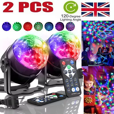 £11.99 • Buy 2X Party Magic Ball Light LED Party Disco RGB Rotating Club DJ Stage Lights UK