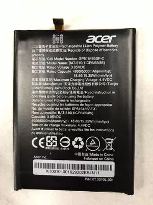 BAT-510 - Genuine 5000mAh Battery For Acer Liquid Metal MT S120 • $17.99