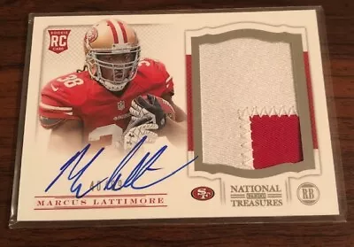 Marcus Lattimore 2013 National Treasures Jersey Auto Rookie Card 40/99 • $80