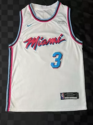 Dwyane Wade Miami Heat City Edition Vice White Swingman Jersey Nike 48 • $48