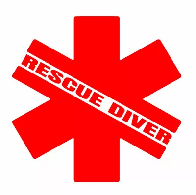 Scuba Rescue Diver Medic Symbol Car Decal Window Sticker Dive Underwater Gear  • $9.99