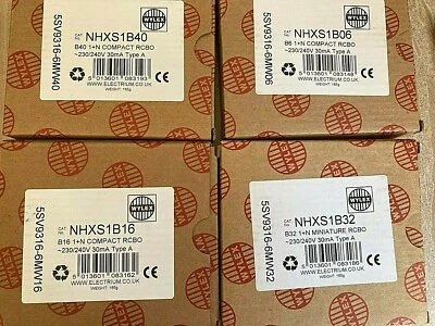 £24.50 • Buy Wylex 6A NHXS1B06 Compact 1 Module B06 30mA RCBO Brand New 6AMP